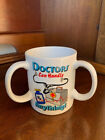 Doctors coffee mug "Doctors Can Handle Anything" 3 handled coffee cup new. 