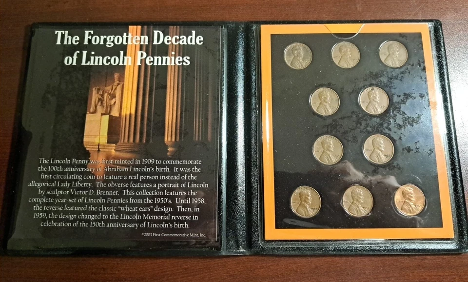 The Forgotten Decade of Lincoln Pennies From The 1950's 10 coin Set - Image 1 of 1