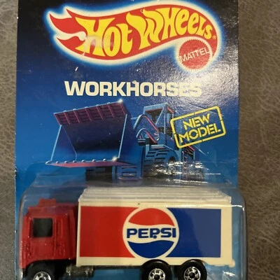 Camión de trabajo Hot Wheels Highway Hauler Pepsi Soda 1989 metal vintage Foto 1 de 3