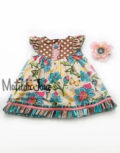 Matilda Jane Platinum Flutters On Flutter Dress Girls Size 8 NWOT LE 2/10 - Picture 1 of 10