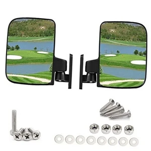  Adjustable Golf Cart Side Rear View Mirrors for Club Car EZ GO Yamaha and  - Picture 1 of 8