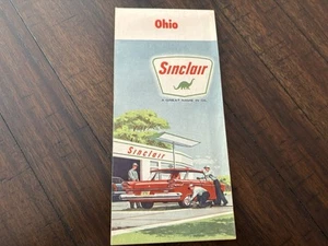 Mapa de ruta de viaje de la gasolinera Sinclair Ohio State Highway de colección de los años 60 - Imagen 1 de 6