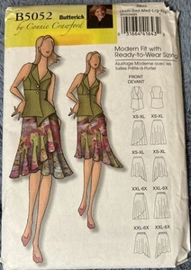 Chaleco Butterick 5052 y Falda Asimétrica Misses Talla XS XL Patrón de Costura - Imagen 1 de 2