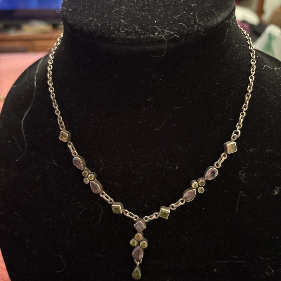 COLLAR DE PIEDRAS PRECIOSAS DE LEY NICKY BUTLER ¡Amatista, peridoto y citrino! Foto 1 de 4