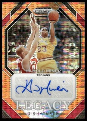 2024 Panini Prizm DP #LS-HMN Harold Miner Legacy Signatures Orange Pulsar /49 - Image 1 of 2