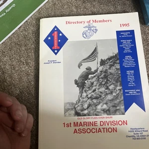 1st MARINE DIVISION ASSOCIATION 1995 MEMBER DIRECTORY VETERAN USMC WW2 WWII FIRS - Bild 1 von 2