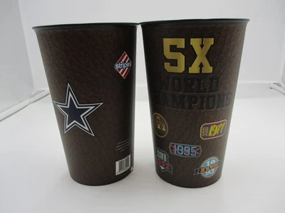 Dallas Cowboys Vaso Plástico Taza de Cerveza Paquete de 2 32 OZ Campeones del Super Bowl de la NFL Foto 1 de 4