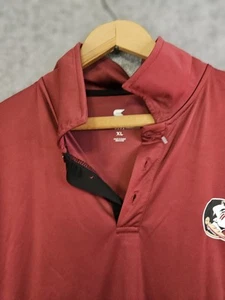 Colosseum Mens XL Polo Shirt Florida State FSU Collared Short Sleeve Maroon Logo - Picture 1 of 10