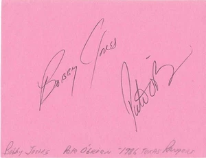 SIGNED ALBUM PAGE OF BOBBY JONES/PETE O'BRIEN/JEFF RUSSELL! GREAT AUTOGRAPHS! - Picture 1 of 2