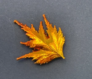 Broche Hoja Metal Vintage Colores Otoño Rojo Amarillo Naranja A888 - Imagen 1 de 4