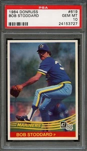 BB - 1984 Donruss - #619 - Bob Stoddard - PSA 10 - GEM MT - Picture 1 of 2