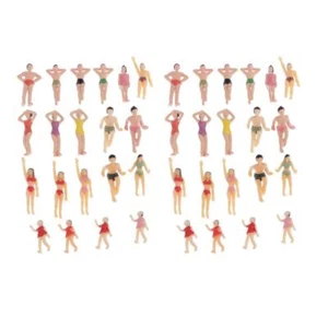 40x 1:50 Beach Crowd O Gauge Peoples Passeggero Modello Scenario Paesaggio Decor - Photo 1/12