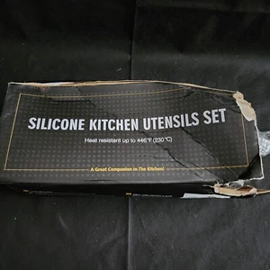 Juego de utensilios de cocina de silicona negro - Imagen 1 de 14