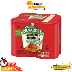Chef Boyardee Spaghetti & Frikadellen 14,5 Unzen 4er-Pack Pasta-Mahlzeit in Dosen - Bild 1 von 11