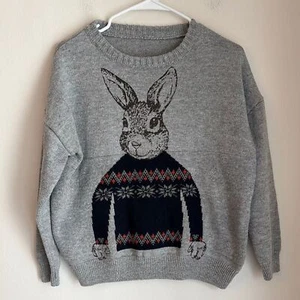 Lovely Girl Kids Girls Novelty Peter Rabbit Sweater fair isle sweater size 12/14 - Picture 1 of 4