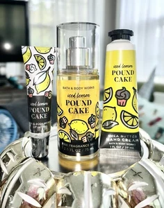 Bath & Body Works Iced Lemon Pound Cake Mist, Hand Cream & Gloss Set ๐ - Picture 1 of 4
