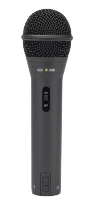 Samson Q2U Handheld Dynamic USB Microphone Recording and Podcasting Pack Black - Image 1 of 4