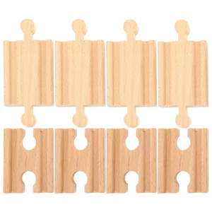 8pcs Wooden Train Tracks for Creative Train Construction and Play - Picture 1 of 12