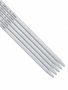 Addi Ferri da Maglia in Metallo 4" Doppia Punta Alluminio 10cm - Foto 1 di 10
