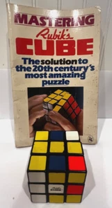 Original Rubik's Cube Vintage 1980's Authentic 2 1/4" 3x3x3 with solution book - Picture 1 of 4