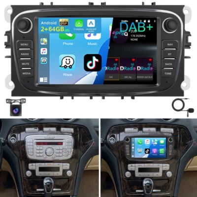 DAB+ Für Ford Mondeo IV 2007-2012 BA7 Android 15 Autoradio BT Carplay GPS 2+64GB - Bild 1 von 4