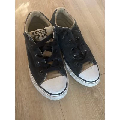 Converse slip on sneakers black / tan youth size 3 - Imagem 1 de 3