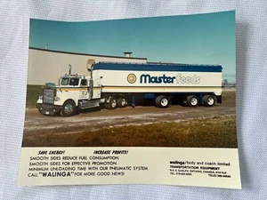 Vintage WALINGA Master Feeds Semi Trailer Truck 8x10 Photograph Print Kodak - Picture 1 of 4