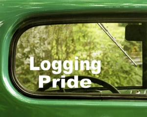 2 LOGGING PRIDE DECALS Sticker For Car Window Bumper Laptop Rv Truck - Picture 1 of 1