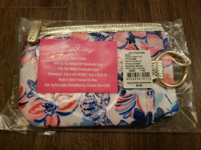 ¡NUEVO! Cartera Muñequera Lilly Pulitzer Cremallera Superior Resort Blanca Fiesta Como una Langosta Foto 1 de 2