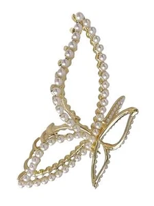 PEARL BUTTERFLY CLAW CLIP - Picture 1 of 7