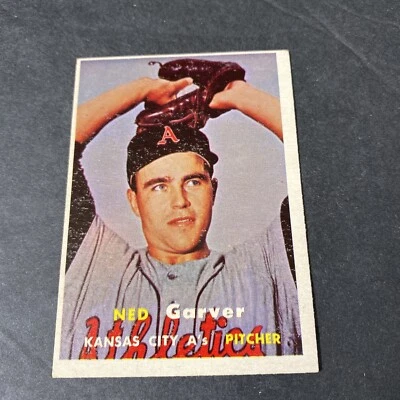 Бейсбольная карточка 1957 Topps Baseball Ned Garver Kansas City Athletics No285  - Изображение 1 из 3