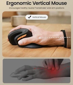 ProtoArc Ergonomic Vertical Mouse, EM11 NL Bluetooth Mouse Wireless, Ergo Mouse - Picture 1 of 9