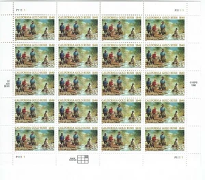 US Sc 3316 California Gold Rush, 150th Anniversary Pane of 20 MNH-VF - Picture 1 of 3