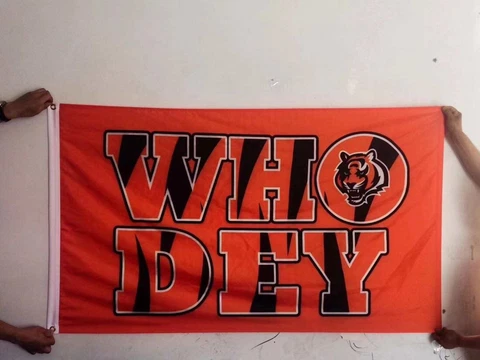 Cincinnati Bengals Flag 3x5 FT  Who Dey FREE Shipping USA Seller!!! Cover