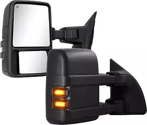 Specchietti Traino per 1999-2016 Ford F250 F450 F550 Super Duty con Power Glass - Foto 1 di 8
