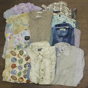 Urban Renewal LOT OF 4 Random Womens Upcycle Baggy Remade Tucked In Camp Shirts - Picture 1 of 9