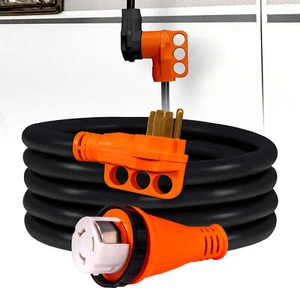 15Ft 125/250V 50A RV Power Extension Cord NEMA 14-50P/SS2-50R Twist Lock ETL - Bild 1 von 8