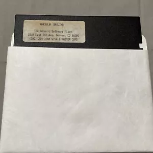 Disquete vintage de software de PC Sailing 5,25 The Generic Software Place - Imagen 1 de 2