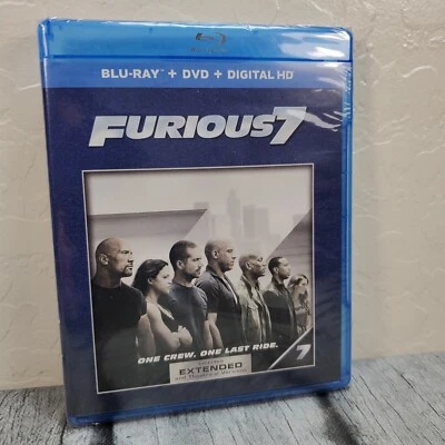 Furious 7 Blu-Ray Plus DVD 2015 Wide Screen Movie Vin Diesel New Sealed - Image 1 of 4