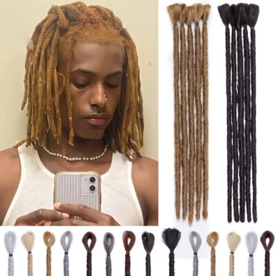 Dreadlocks naturais para homens hippie extensões de cabelo naturais feitas à mão locs africanos - Imagem 1 de 4