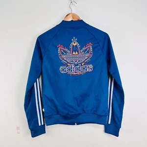 Adidas Originals Track Jacket Blue Embroidered Logo Superstar Pink Yellow 6 XS - Bild 1 von 24