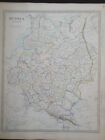 Hand Coloured c1845 Victorian SDUK Map - Russia in Europe - Russian Geography 54