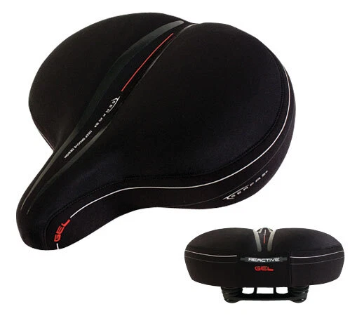 Serfas Reactive GEL Super Cruiser Bicycle Saddle Black Comfort 14 Inches