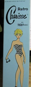 VTG PAUL DAVIS RETRO CHARISSE 12" DOLL B&W BATHING SUIT PLATINUM BUBBLE CUT - Picture 1 of 9