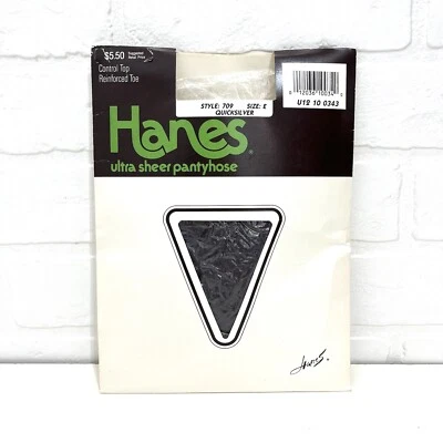 Pantimedias Hanes 709 Quicksilver Talla E Control Top Ultra Transparente Caja Abierta Foto 1 de 4