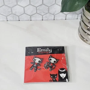 Emily The Strange Skele-Posse Cat Skeleton Earrings - Picture 1 of 5