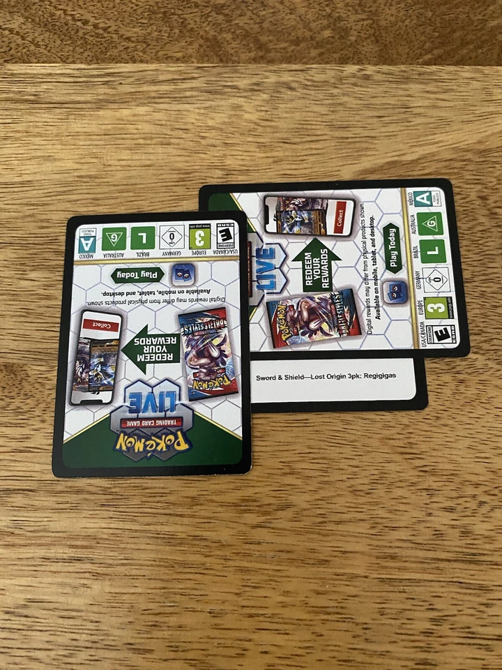 New Pokemon Lost Origin Regigigas 3pk TCGO Code Card Sent by eBay Message - Image 1 of 1