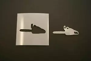 Chain Saw Mylar Stencil for Art, Scrapbooking, Painting - Trees, Nature, Shapes - Picture 1 of 1