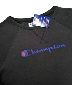 NWT CHAMPION Incognito Classic Black Fleece Crewneck Sweatshirt Women's Size S - Picture 1 of 8