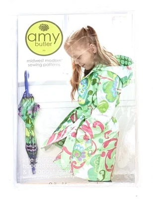 Amy Butler Sewing Pattern - Girls Raincoat and Jacket  - Girls sizes 3-14  UNCUT - Image 1 of 3